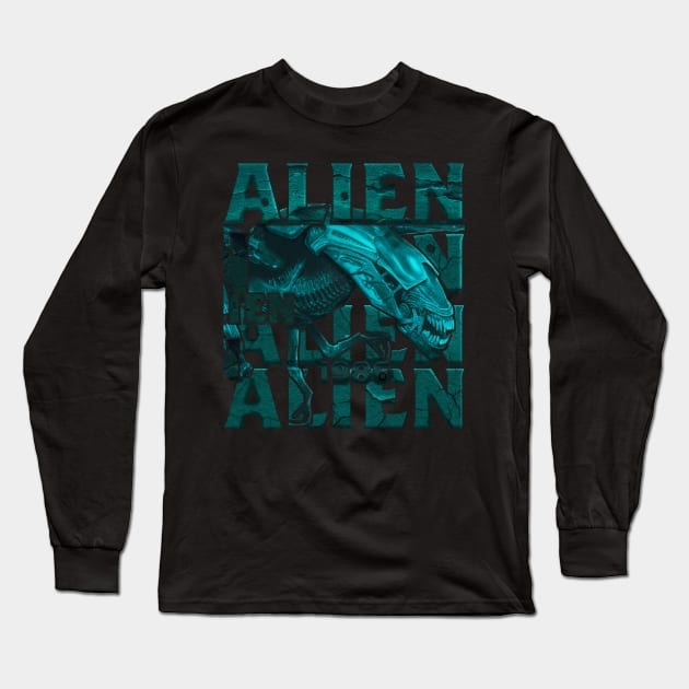 alien 1986 science fiction vintage 80s 90s movie. sci-fi 80s. Long Sleeve T-Shirt by nowsadmahi